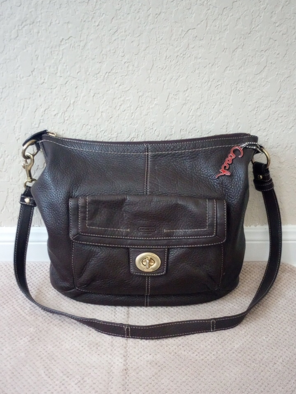 Coach Penelope Pebble Leather Soho Convertible Shoulder To Crossbody Bag - Picture 14 of 14
